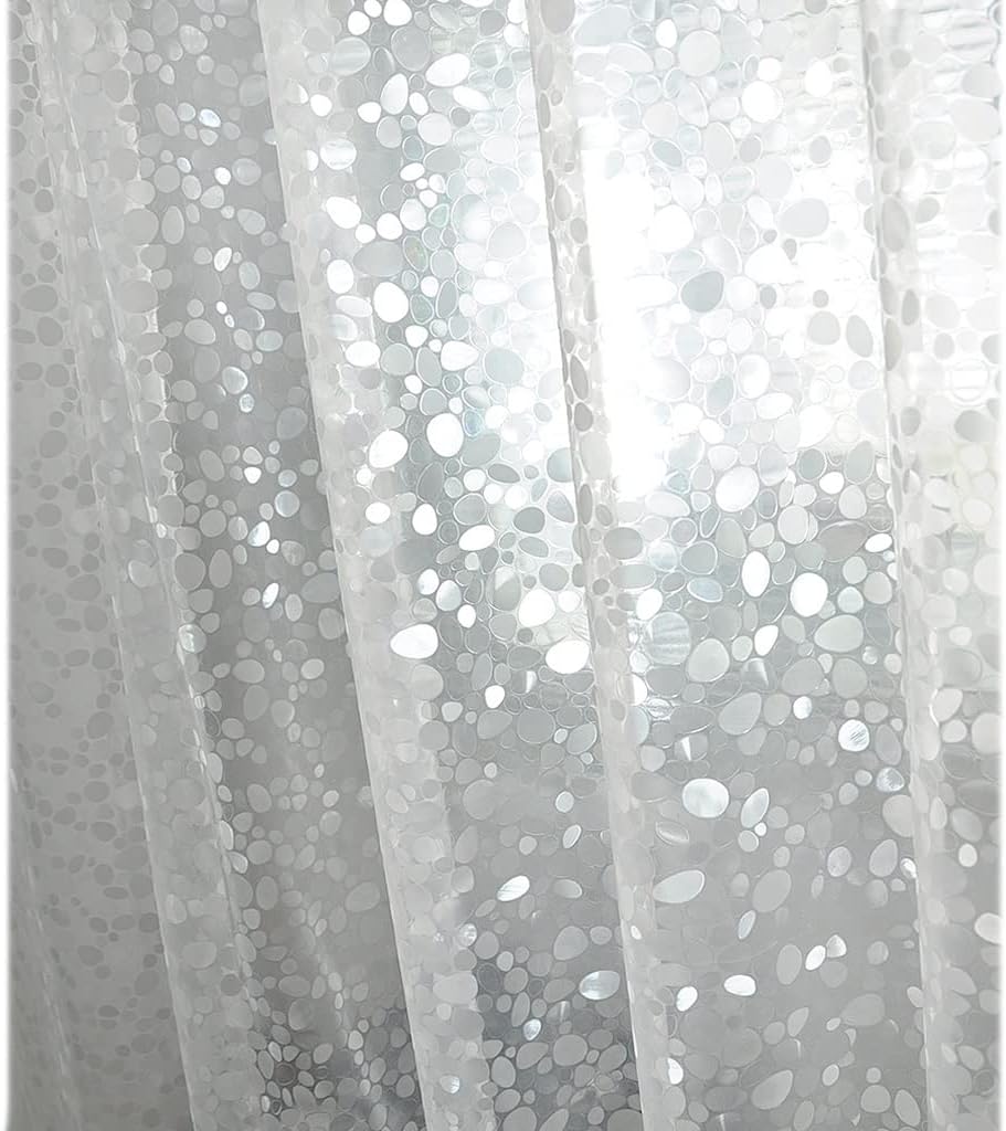 Shower Liner Shower Curtain Bathroom Shower Curtain Thickened Sanitary Partition Curtain Translucent Shower Curtain Pull Curtain EVA with Hook Shower Curtain Suitable for Bathroom ( Color : A , Si