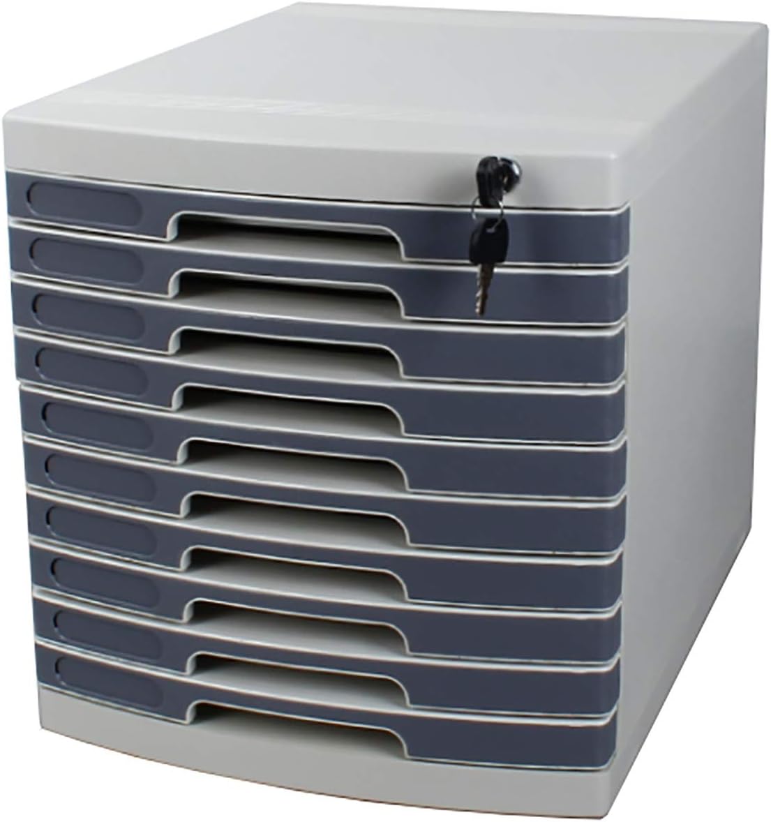 A4 File Cabinet, 10/11 Tier Desktop Drawer Organizer with Security Lock and Label Index, Secure Storage Solution for Home or Office Desktop Organization