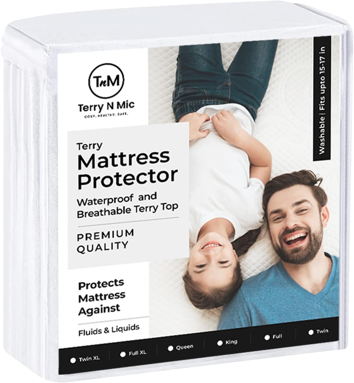 Terry N Mic Waterproof Mattress Protector Crib Size, Premium Quality, 5 Sided Hypoallergenic Terry Cotton Mattress Cover Top Protection, Breathable & Noiseless, Fitted Sheet Style : Home & Kitchen