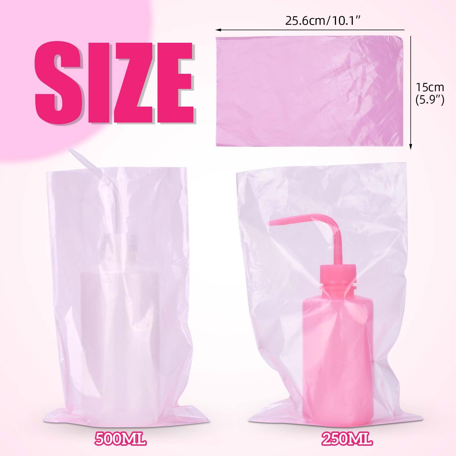 ATOMUS Pink Tattoo Bottle Bags, 250pcs, Medium, Adult, Tattoo Bottle Bag - Image 2