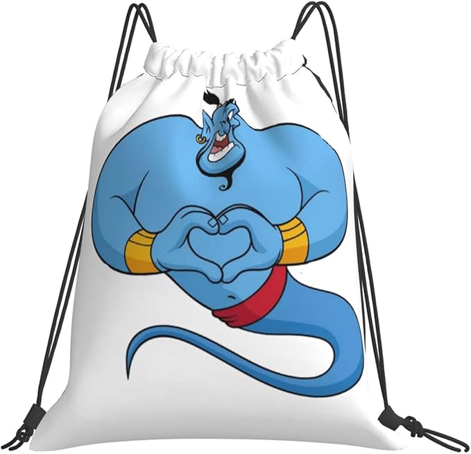 Amazon Co Jp ジーニー アラジン ナップザック ジムサック 巾着マルチバッグ バッグパック ポケット付き 高密度 防水 収納便利 トレーニング 旅行 学校 部活 男女兼用 子ども おもしろい おしゃれ かわいい キャラクター シューズ バッグ