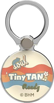 iFace TinyTAN BTS Official Licensed Cell Phone Ring Holder Accessory Cute Phone Stand Grip Compatible with iPhone 14 Pro Max, 13 Pro Max, Samsung Galaxy Army Merch Dynamite - Ready