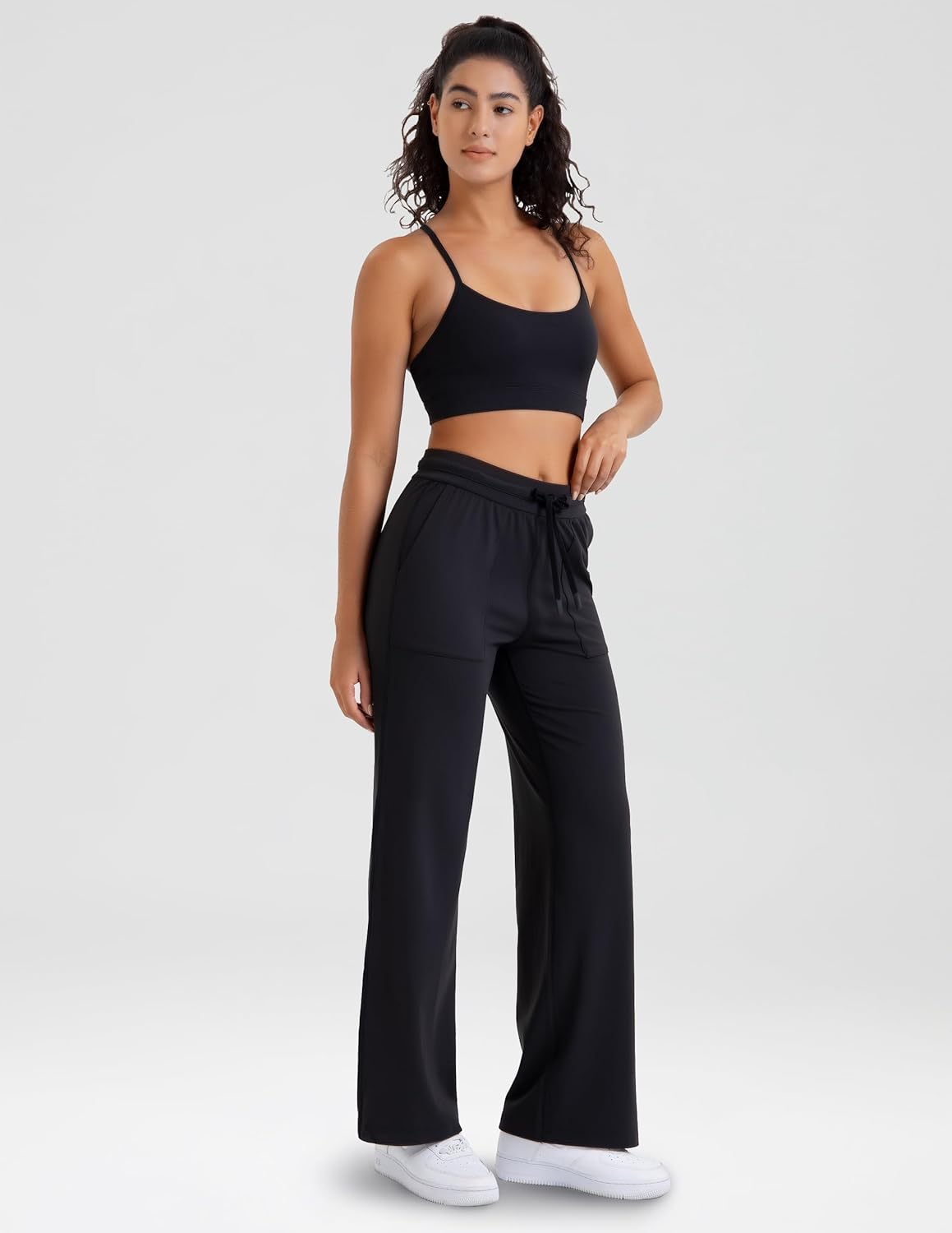 Colorfulkoala Dreamlux Wide Leg Pants Women Lounge High Waisted Work Pants with Pockets 27.5"/30.5" - Image 5