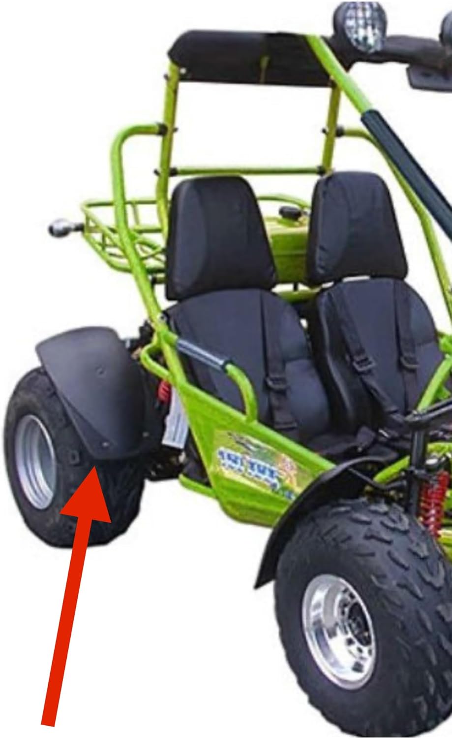 Rear Replacement Go Kart Fenders (2 Pack). For use on Trailmaster 150 & 200E