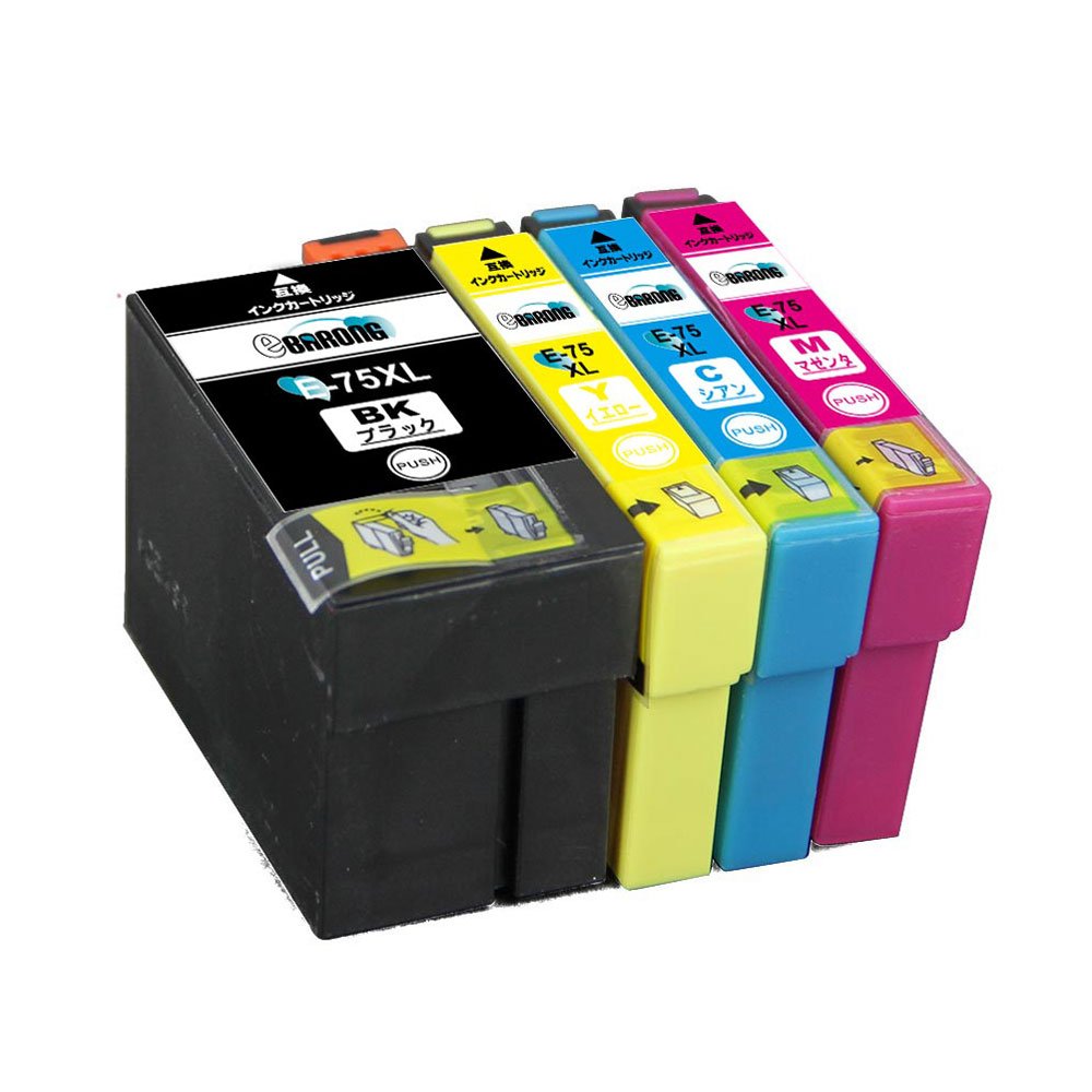 Amazon.co.jp: EPSON/エプソン 互換インクカートリッジ IC4CL75 (BK