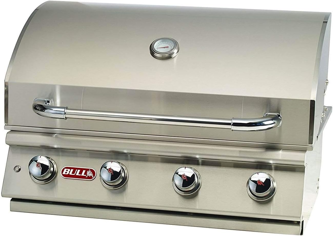Bull Lonestar Natural Gas Barbecue Grill Head, Double Doors & Refrigerator