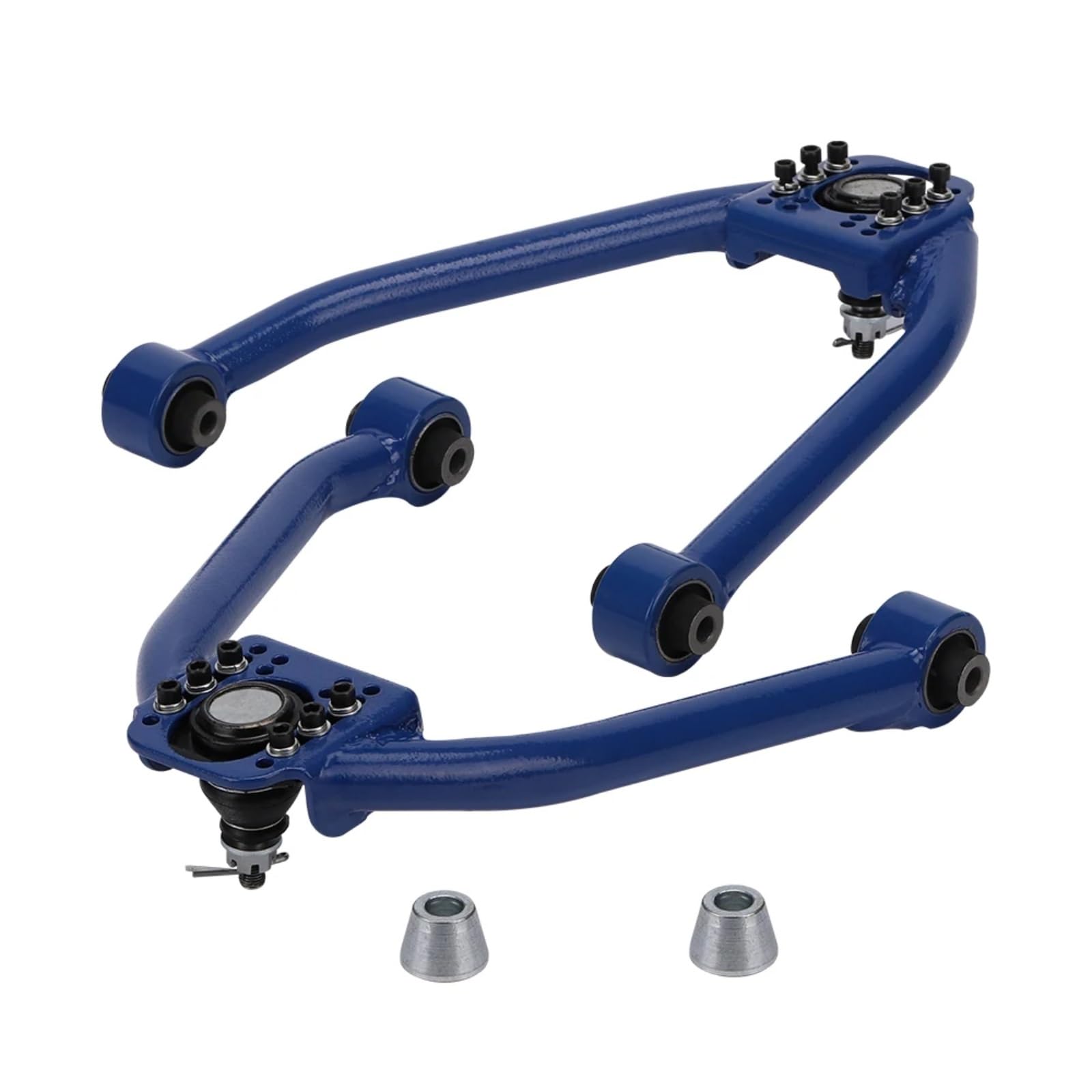 Compatible With Infiniti For G35 Sedan RWD AWD 2003-2006 For G35 Coupe RWD 2003-2007 2pcs Adjustable Front Upper Camber Control Arms Kit Control Arm Bar Links(Blue)