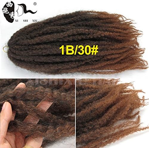 XI SHI XIU Afro Kinky Twist Hair Crochet Braids Marley Braid Hair 18inch Senegalese Curly Crochet Synthetic Braiding Hair