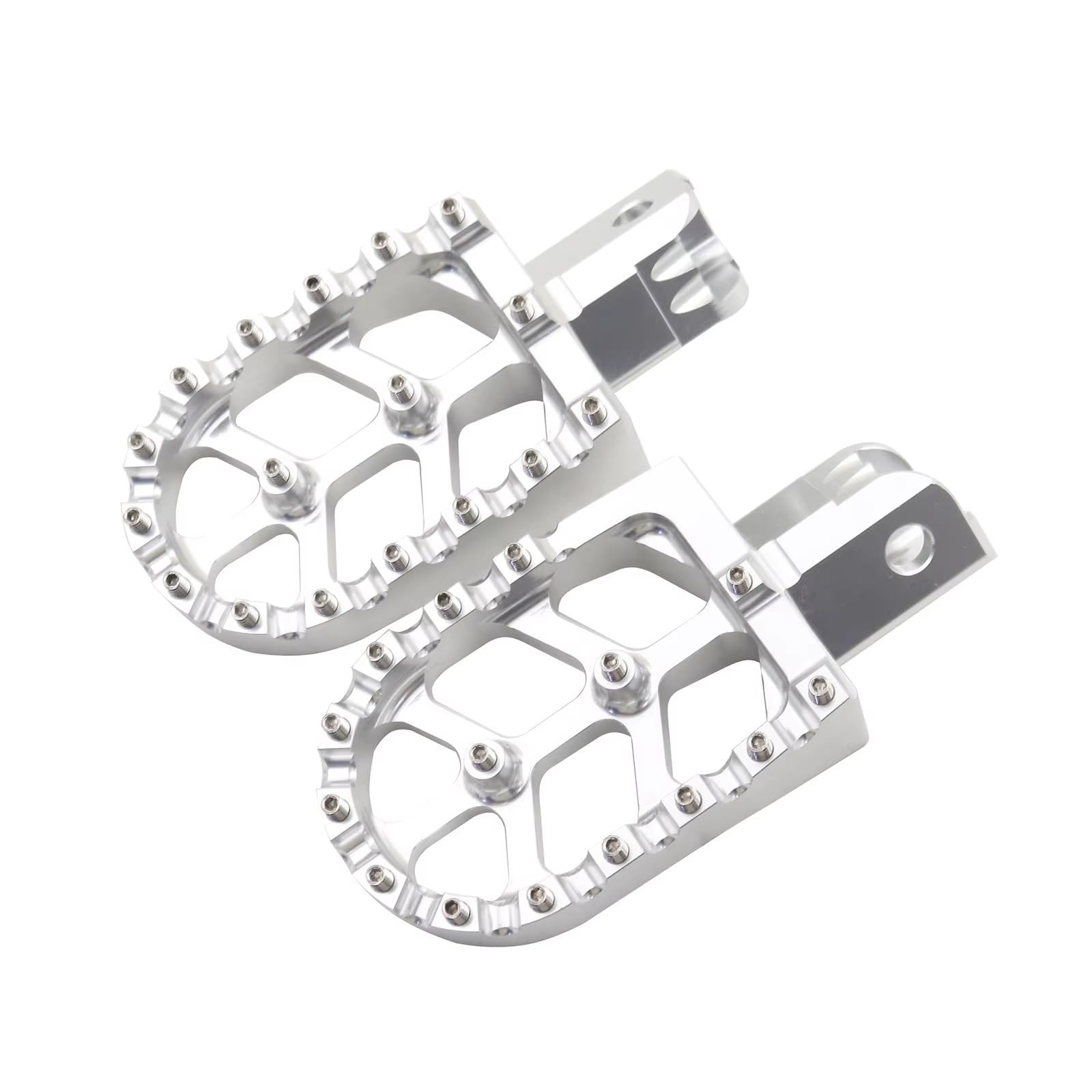 Motorrad Upgrade Ersatzteile Zubehör Universal Motorrad Bunte Fußrasten Fußrasten Fußrasten Motocross Upgrade Teile Motorrad Rasten Set(Silver)