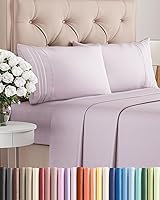 Vista 1 de Juego de sábanas de 4 piezas tamaño King, cómodas, transpirables y refrescantes, sábanas de lujo de hotel para mujeres y hombres, bolsillos
