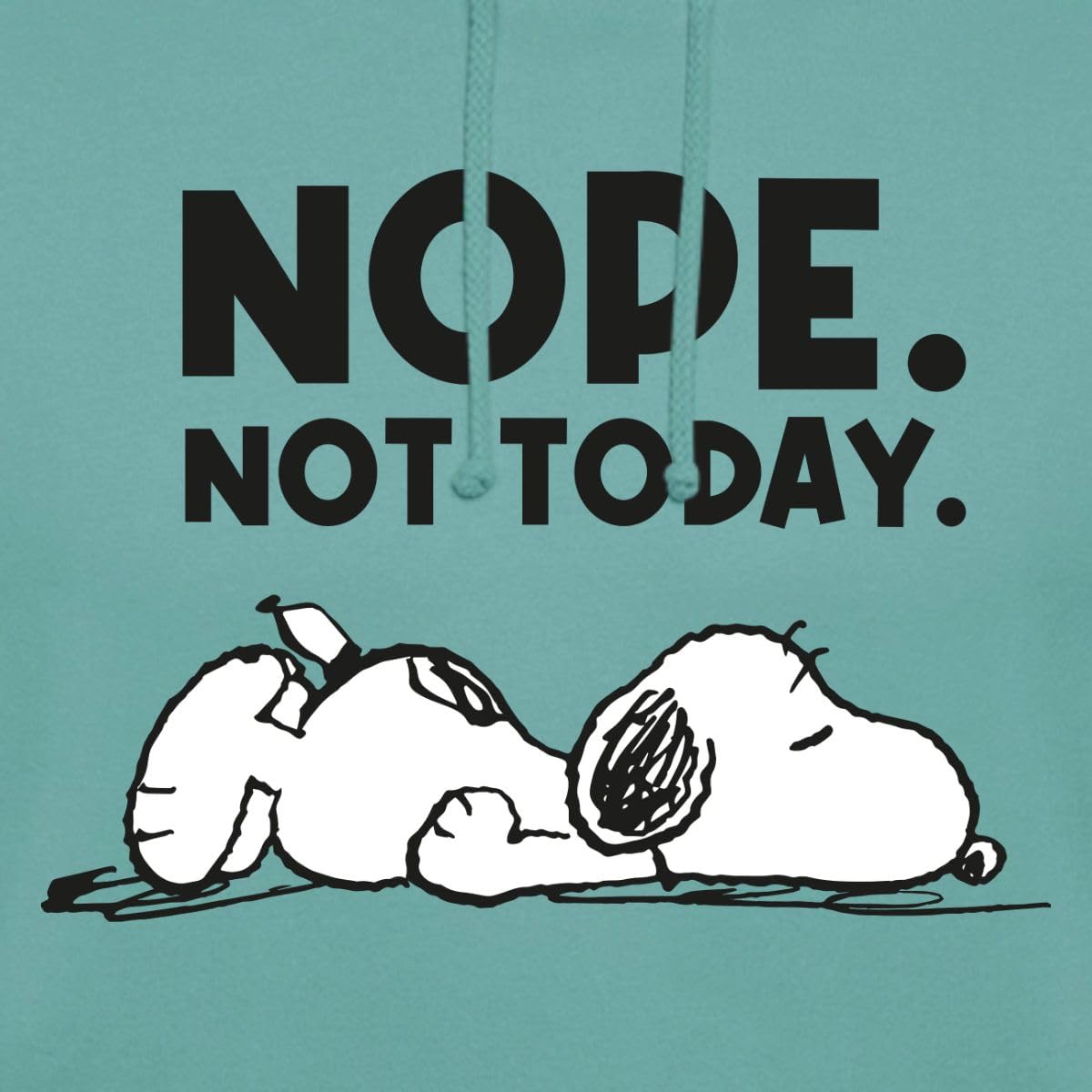 Spreadshirt Peanuts Snoopy Nope Not Today Bürohumor Unisex Hoodie