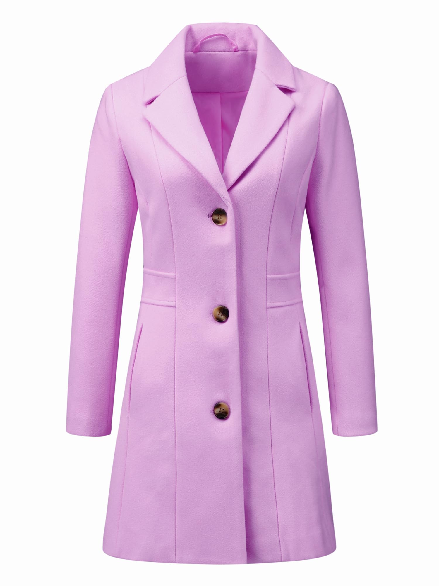 Allegra K Womens Winter Elegant Pea Coat 2026 Single Breasted Long Overcoat