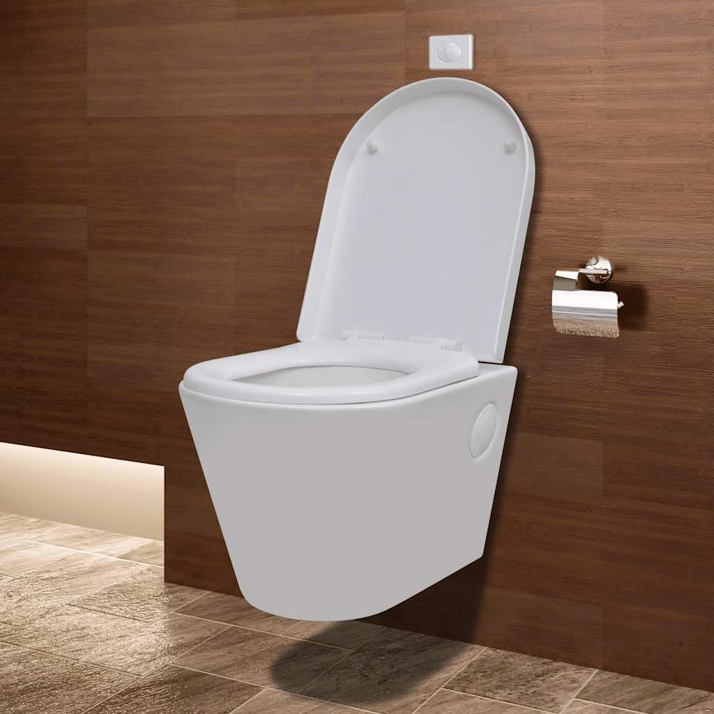 Narzędzia domowe - wisząca ceramiczna toaleta toaleta łazienka biały ukryty cysterna