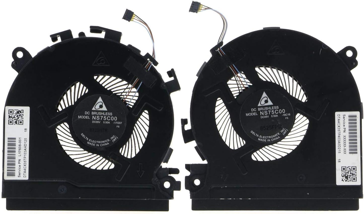 CPU & GPU Cooling Fan for HP Spectre X360 15-CH L17605-001 L17608-001 NS75C00