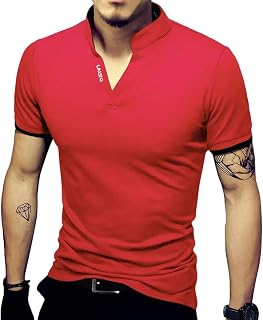 LOGEEYAR Mens Fashion Polo Henley Shirts Short/Long Sleeve Casual T-Shirts Slim Fit Cotton Polo Shirts for Men