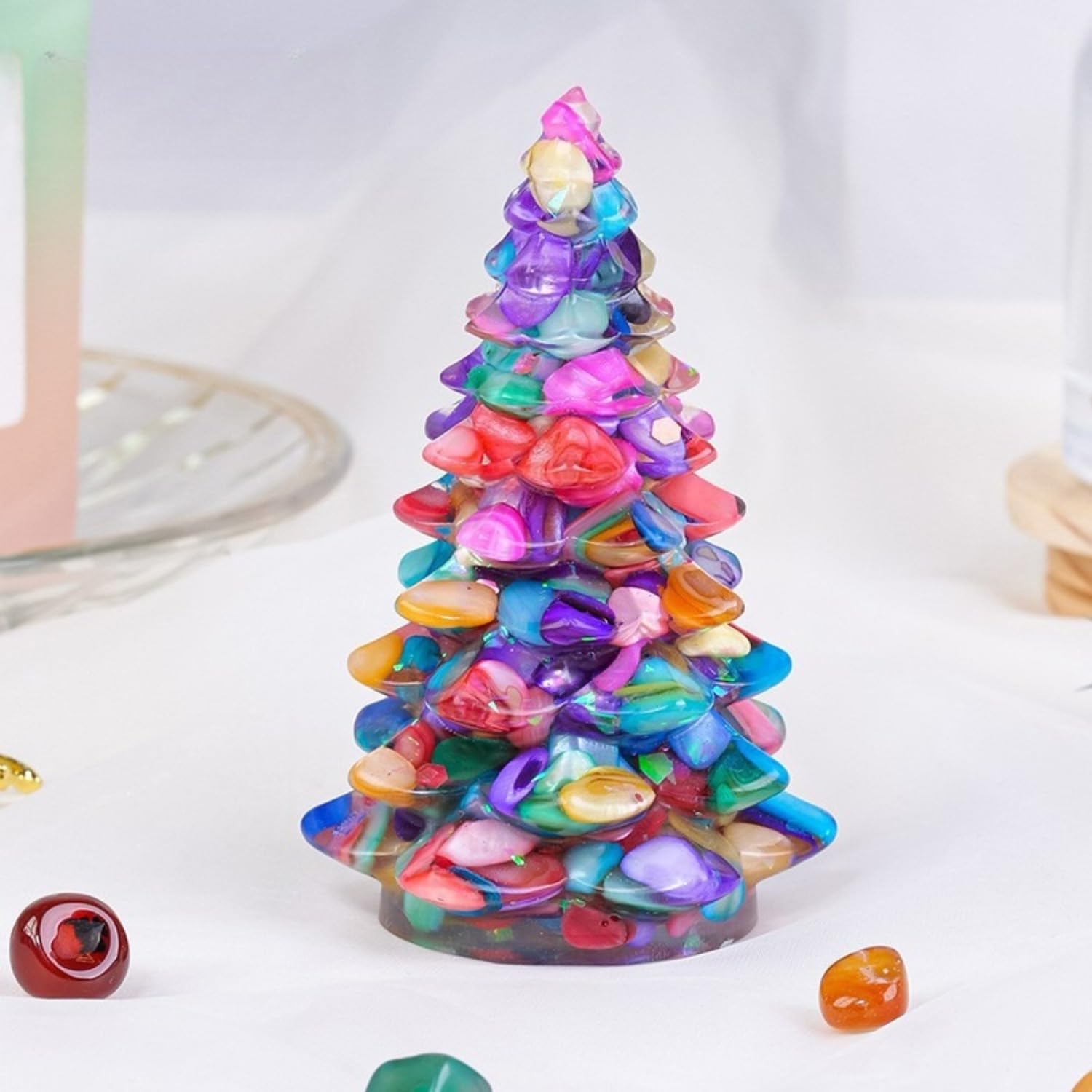 Amazon.co.jp: 天然水晶クリスマスツリー ラッキーツリー 七彩