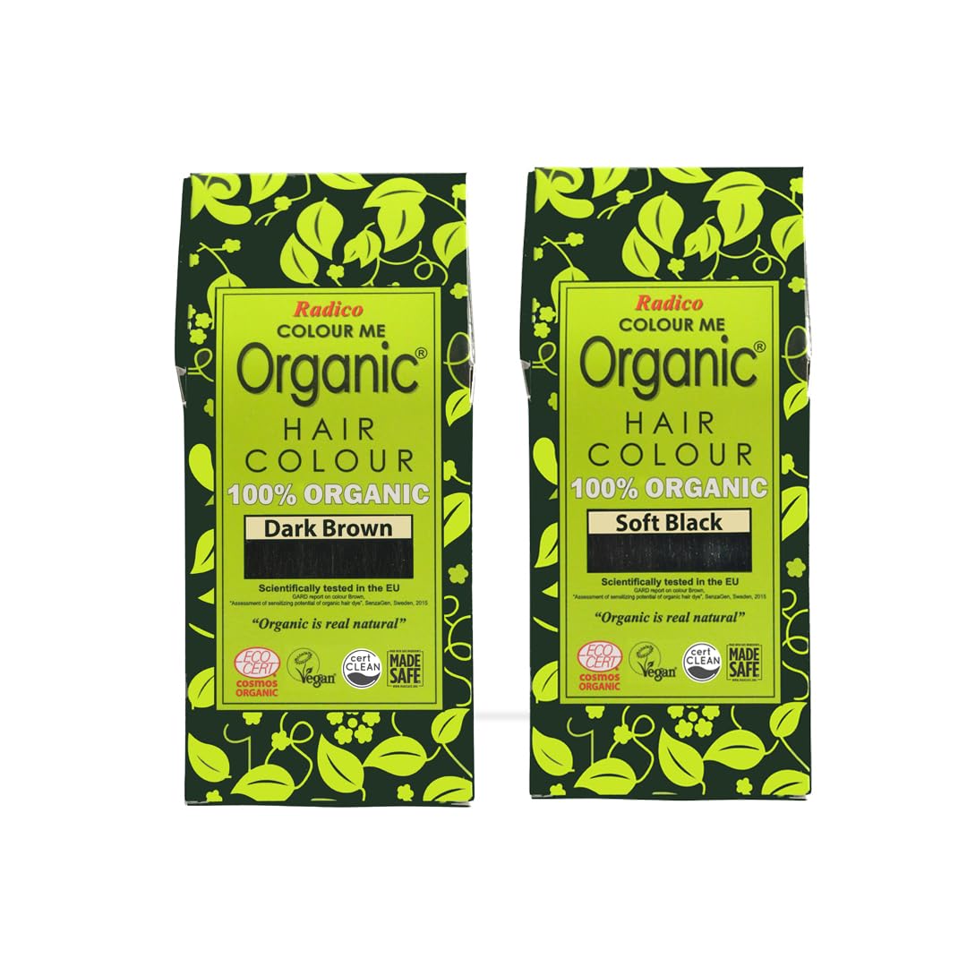 Radico 100% Organic Ammonia free chemical free hair color (Dark Brown & soft black)-picture-26