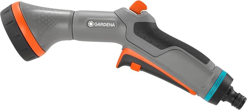 Pulverizador de limpieza Gardena Comfort: Pulverizador de jardín para limpieza y riego óptimos, dos tipos de pulverización, cantidad de agua regulable, protección contra heladas (18323-20)