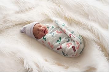 PILL THING Baby Hospital Receiving Swaddle Blanket - Original Baby Footprint Design Breathable 100% Cotton - Durable Hospital Quality - Generous Size - Newborn, 1 Pack