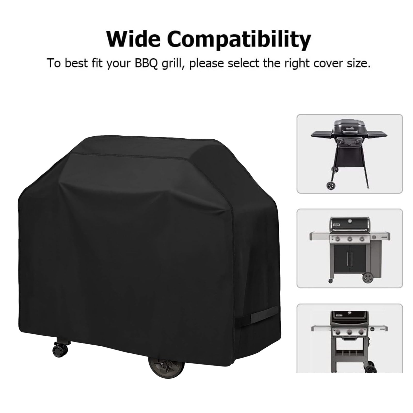 Fundas para parrillas de barbacoa, impermeables, para exteriores, impermeables, resistentes a la lluvia, con correa ajustable