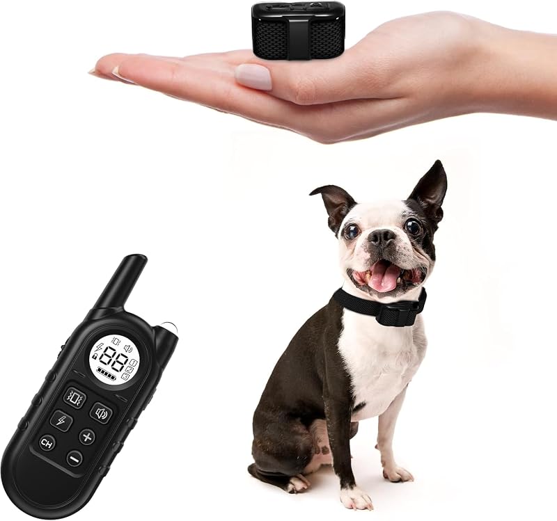 Coleira Antilatido para Cães UbaNinva DB62 com Controle Remoto, Recarregável e à Prova d’Água (Preta, Pequena)