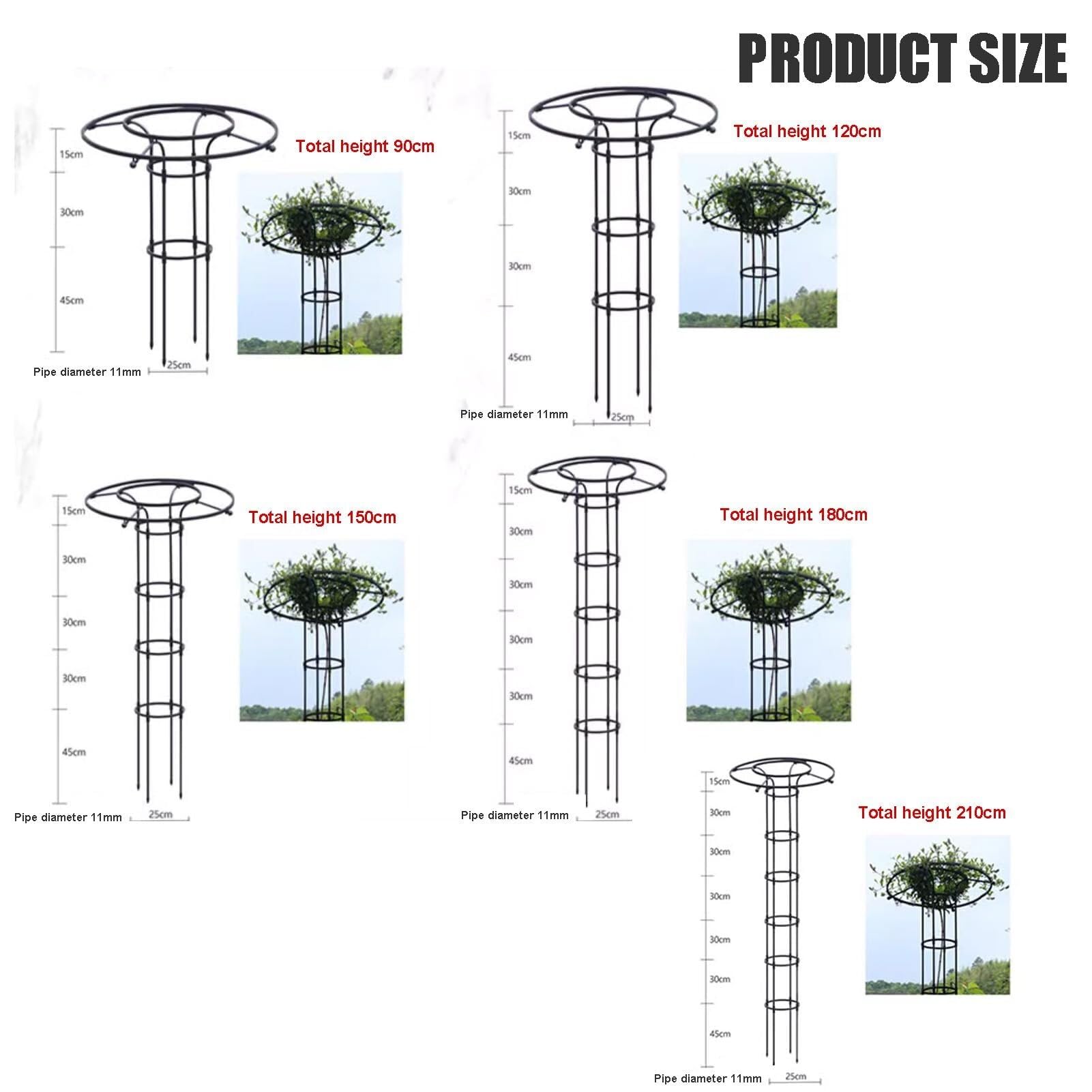 Vertikales Garten-Obelisken-Rankgitter für Kletterpflanzen - Rostfreier Turm Glyzinien-Spalier für Topfpflanzen, Blumen, Reben - Indoor Outdoor