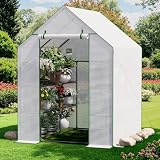 Benass 8-Shelf Walk-In Greenhouse