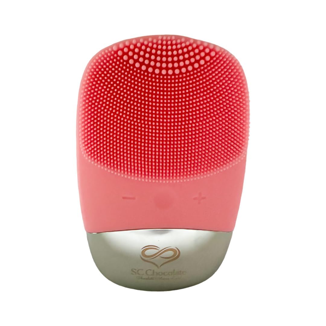 Gesichtsreinigungsbürste | 3-in-1 Elektrischer Gesichtsschrubber | USB wiederaufladbare Gesichtsreinigungsbürste | IPX7 wasserdicht | Mitesserentferner | Tiefenreinigung & Peeling (Rosa)