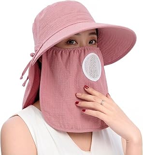 Ahamo Unisex Sun Hat with Detachable Neck Flap, UV Protection Summer Cap for Women & Men, Lightweight Breathable Hat for G... Price In India