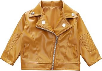 معطف جاكيت قصير للأطفال 1 - 5 سنوات قديمة ، Toddler Boys Girls Kids Outerwear خريف شتاء ملابس جلدية