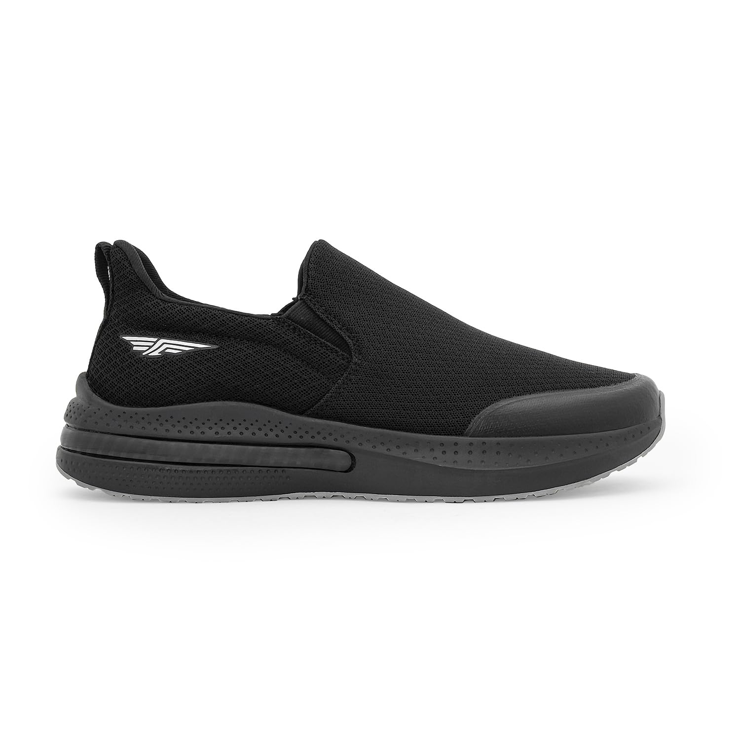 Men's Walking Shoes Black Mesh TPU Round Toe Slipon-image-11