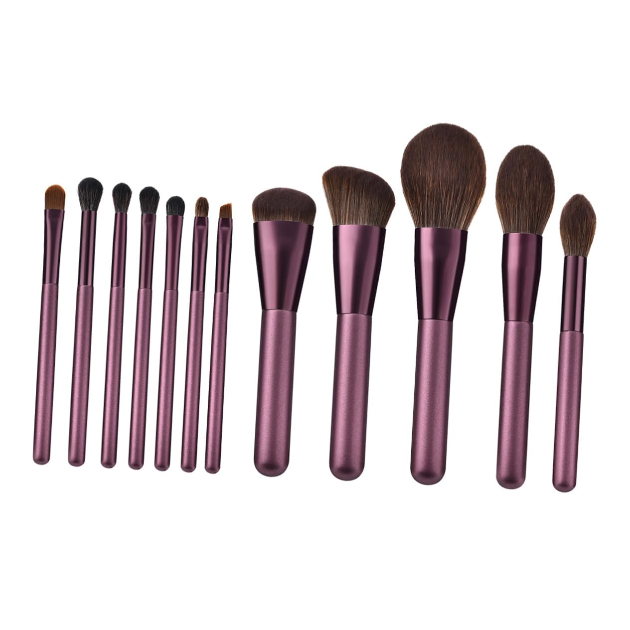 BESTYASH 12piezas Brochas De Maquillaje Profesional Pack Brochas Maquillaje Mango Madera Cerdas Nailon