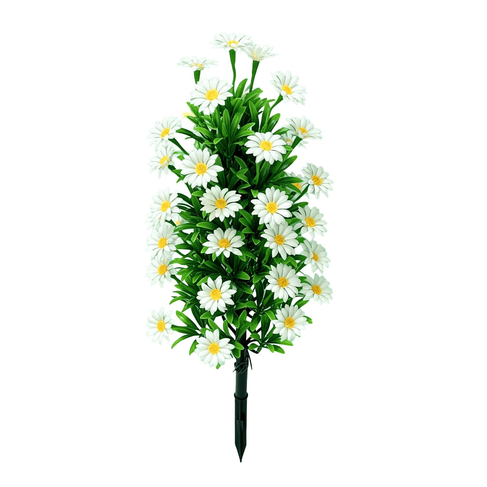 Artificial Flower with Ground Outdoor Faux Wildflower Bushes UV Resistant Fake Topiary Bouquet for Home Garden Yard Patio
