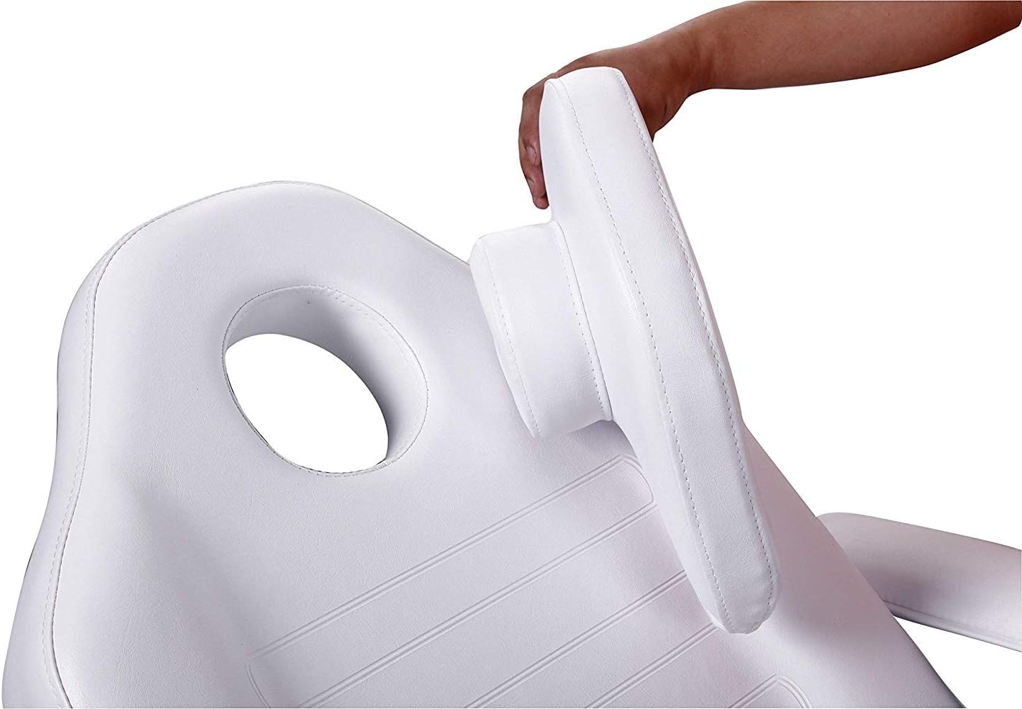 Professional Multi-Purpose Spa Facial Bed Tattoo Bed Salon Beauty Bed with Stool White