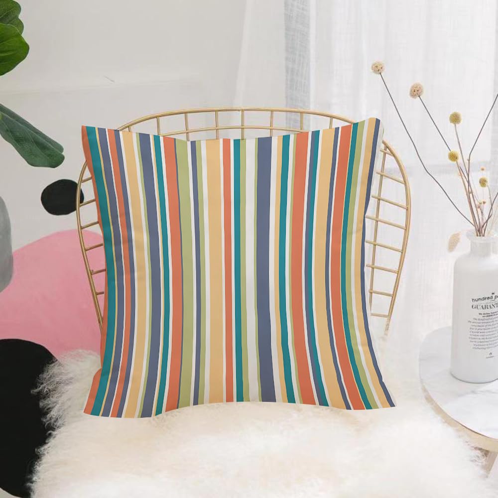 HYOSXW Cushion Cover,Throw Pillow Case Home Decorative for Living Room Bedroom Sofa Chair 16X16 Inch,Lavender purple, vertical, striped,Pillowcase 40X40cm