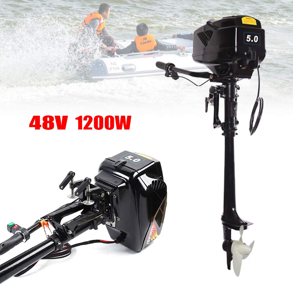 1200W 48V Außenbordmotor Elektromotor Bootsmotor Electric Motor,3000 rpm,Verwendung in der Fischerei, Aquakultur, Outdoor-Abenteuer, 48V100A/3-4H