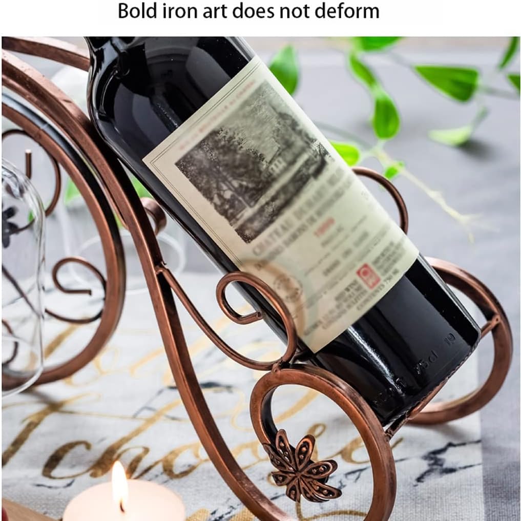 Rustic Wine Rack Free Standing Wine Rack Wine Glass Rack Wine Glasses Holder, Countertop Wine Bottle Rack Wrought Iron Wine Holder Decoration Wine Storage Racks