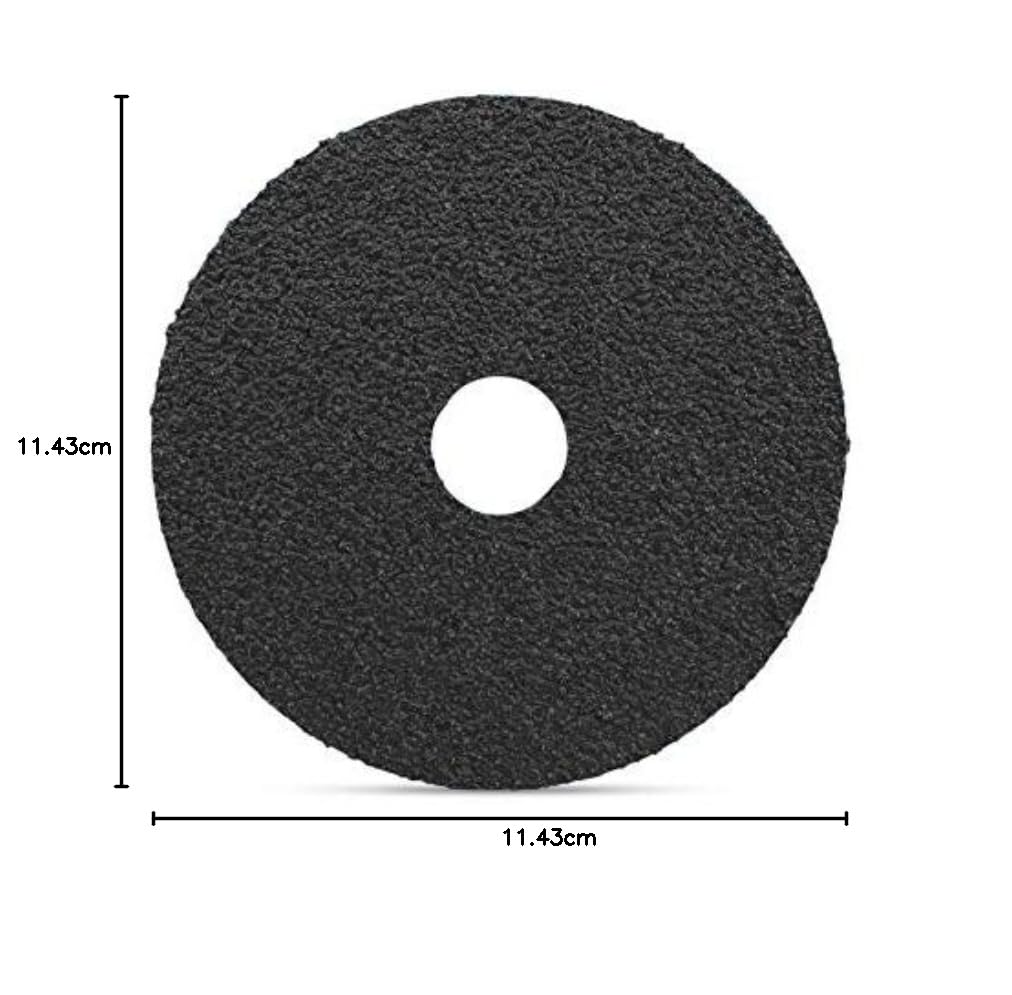 BHA discos de lijado y molienda de fibra de carburo de silicio y fibra de resina, agujero de eje de 4.5 pulgadas x 7/8 pulgadas, paquete de 25