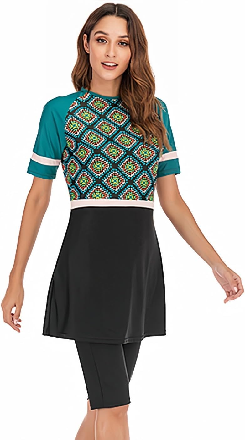 YEESAM Trajes de Baño Modestos para Mujeres Piezas de Rodilla