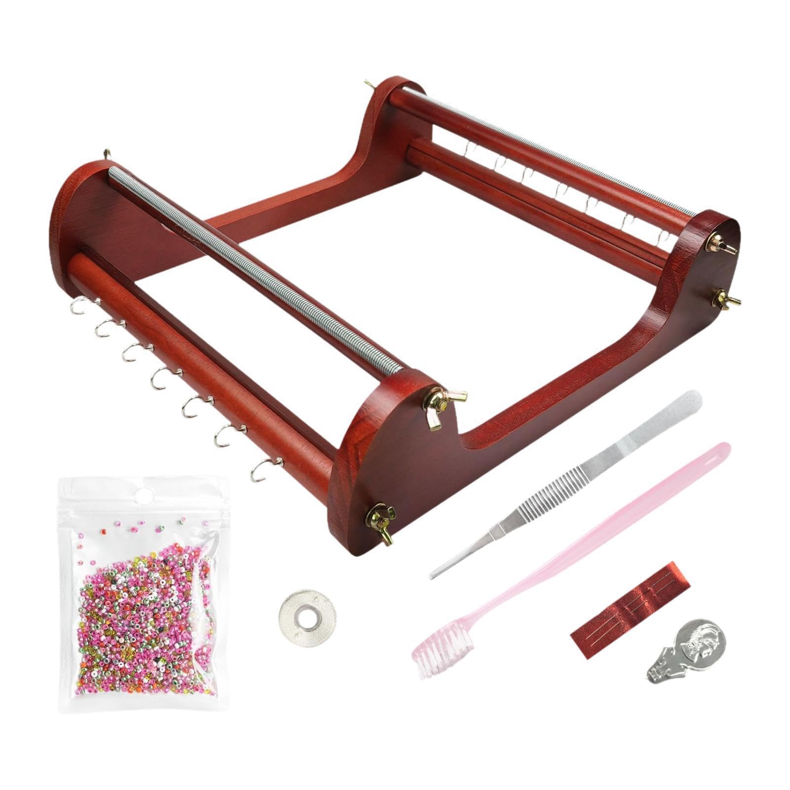 Kit di piccole perline di legno, macchina per tessere perline di legno, gioielli fatti a mano, braccialetti e creazione di gioielli, kit artigianale