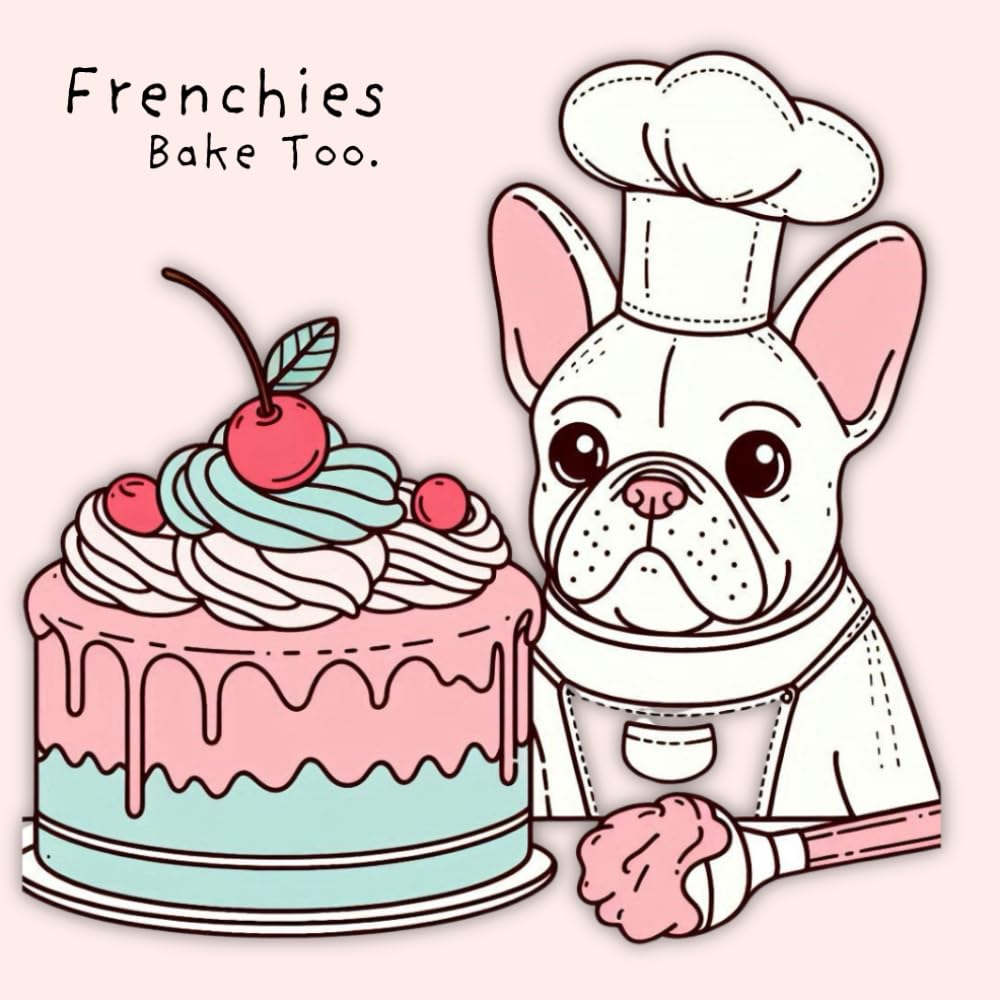 Frenchies Bake Too (Baking French Bulldog Coloring Book)