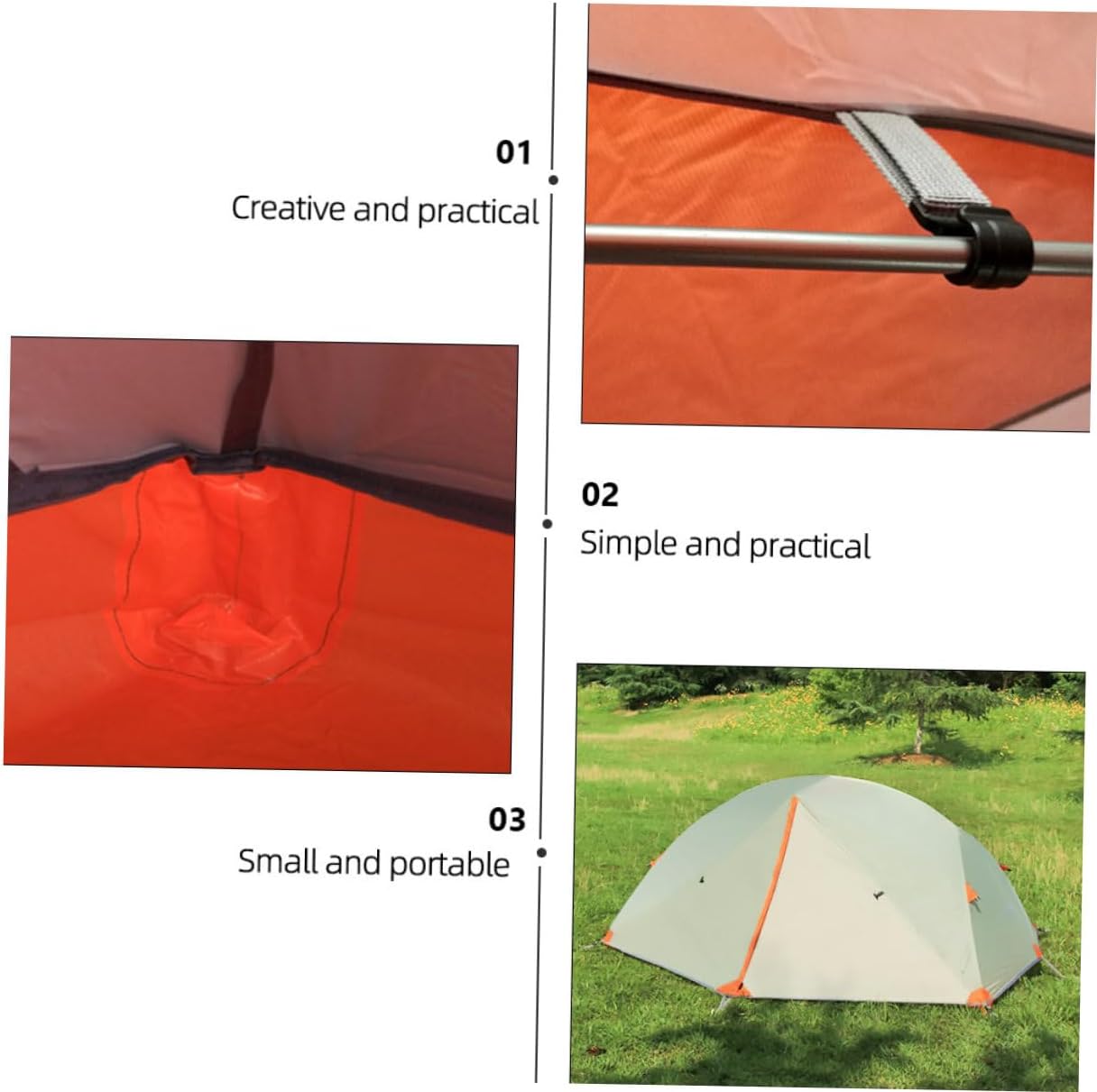 Double-Layer Aluminum Pole Tent Waterproof Camping Shelter Rainproof Outdoor Tent for Two Persons Travel and Hiking Shelter