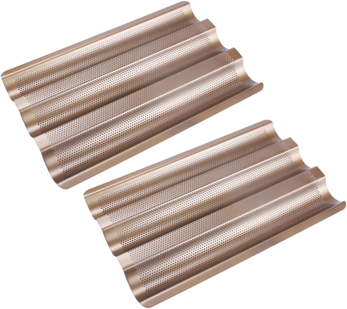 2Pcs Slot Non Stick Bread Baking Mold Bakeware Easy Release Baking Tool for Homemade Bread