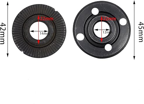 KATSU Tools Angle Grinder Disc Holder Lock Nuts Set Compatible with Makita M14 Shank Angle Grinders