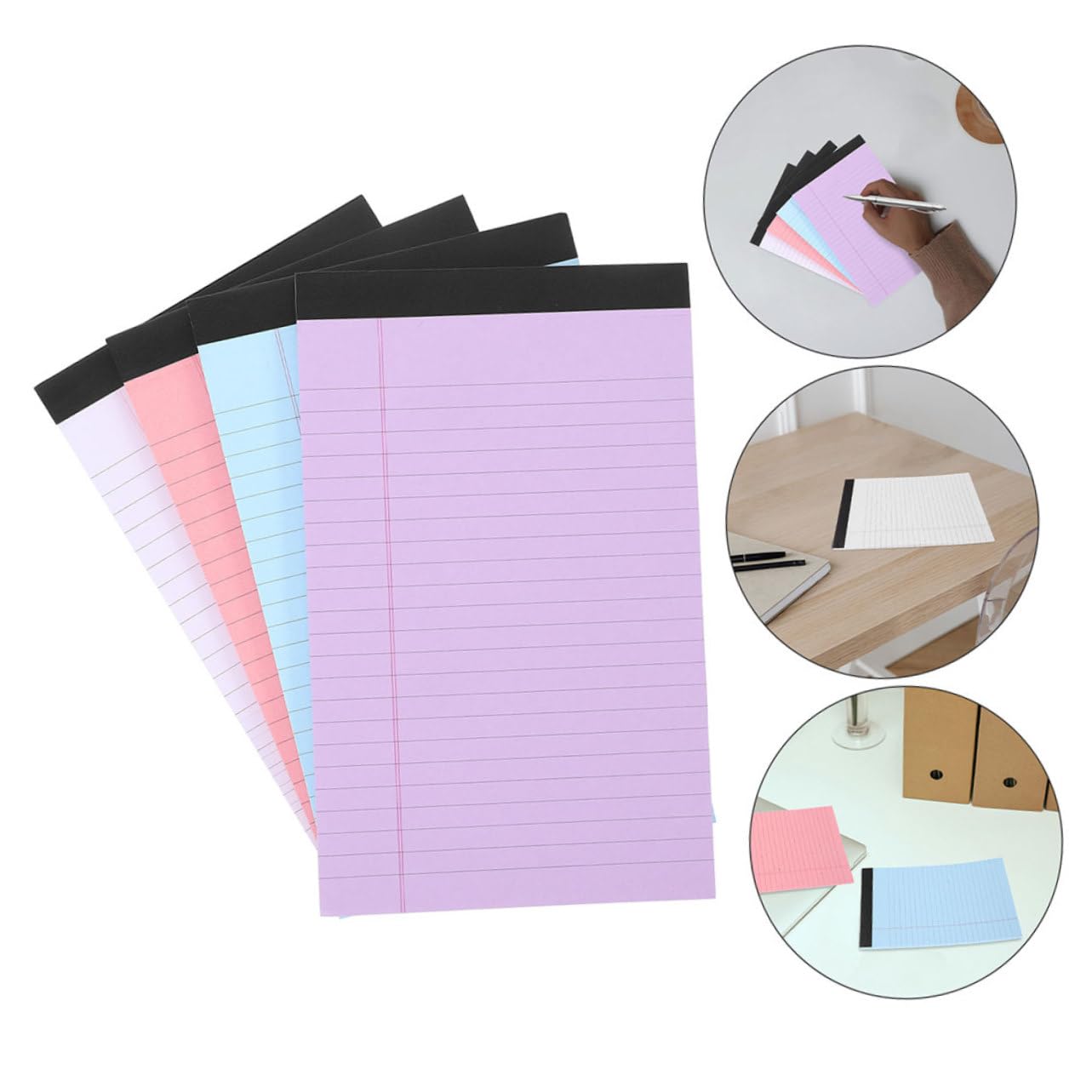 VILLCASE 8 bloc-notes juridique blocs-notes cahier ligné point liste journal Cahier de prise de notes Cahier de notes juridiques Cahier de notes déchirable blocs de papier petit bloc-notes