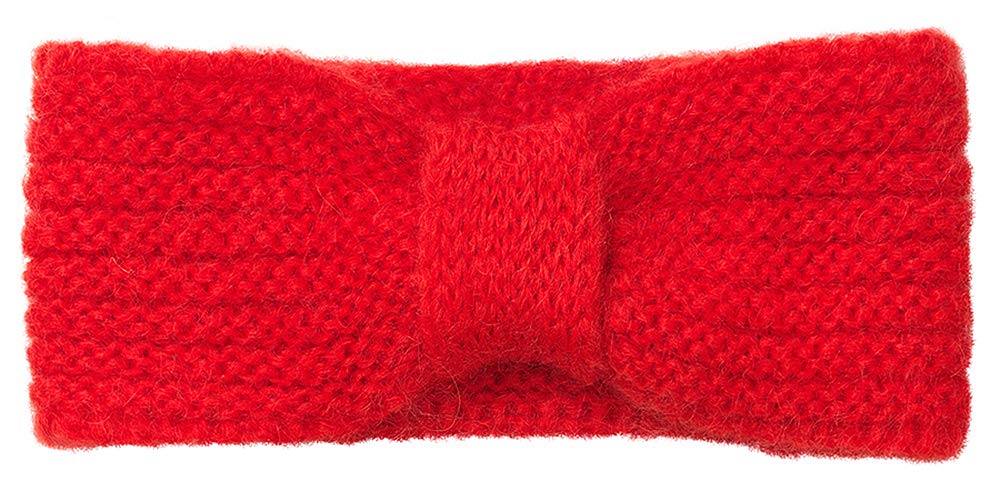 BecksöndergaardWomen Winter Headband Lina - Knitted Wool Mix - Red - One size