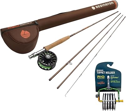 RIO PRODUCTS Redington Freshwater Fly Fishing Kit - 5 Weight 9 Foot Trout Rod, Crosswater Reel, Fly Line, and Carrying Case - Tippet Head Gate Bundle