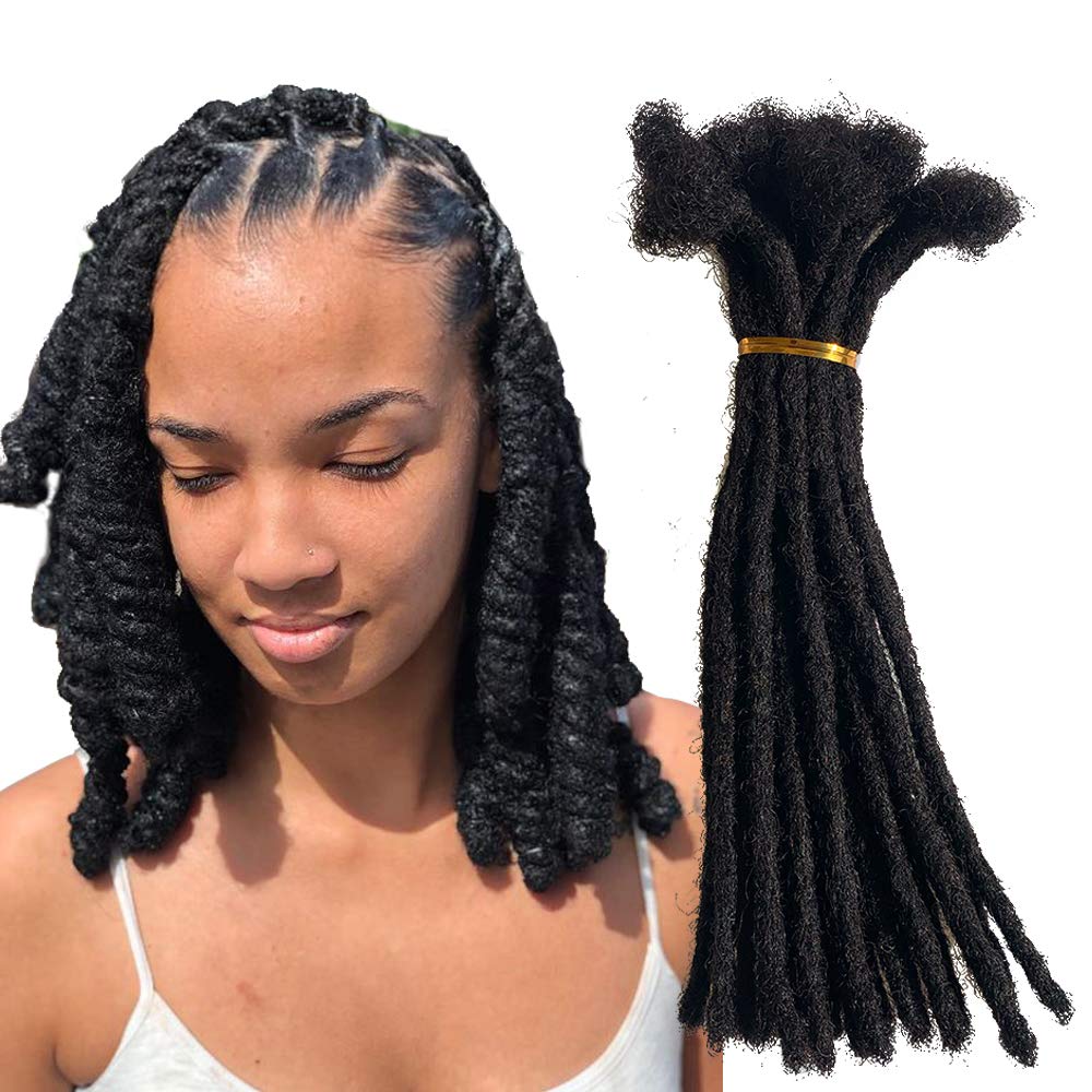 Amazon.com : Distins 100% Human Hair Dreadlocks Handmade Locs Small Size  0.4cm Width Pencil Size 20 per Bundles Natural Black #1B 8inch : Beauty &  Personal Care