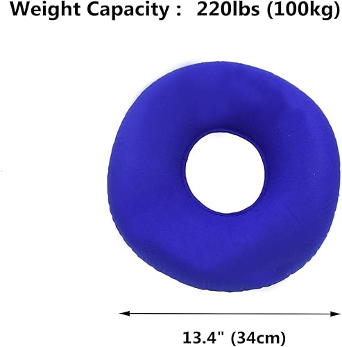 Miniatura 2 de Almohada redonda de glúteos para dolor de coxis, almohada de tela flocada para el hogar, oficina, senderismo, campamento, viajes, siestas, descanso
