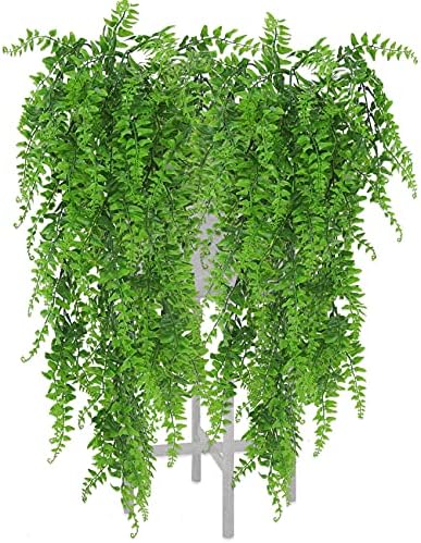 ADORAMOUR Piante Finte Rampicanti Artificiali Edera Finta Decorazioni Casa da Esterno/Interno ed Balconi di Viti Appese Finto Verde Pareti-2 Confezioni